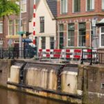 Visserbrug Groningen verwijderd voor onderhoud